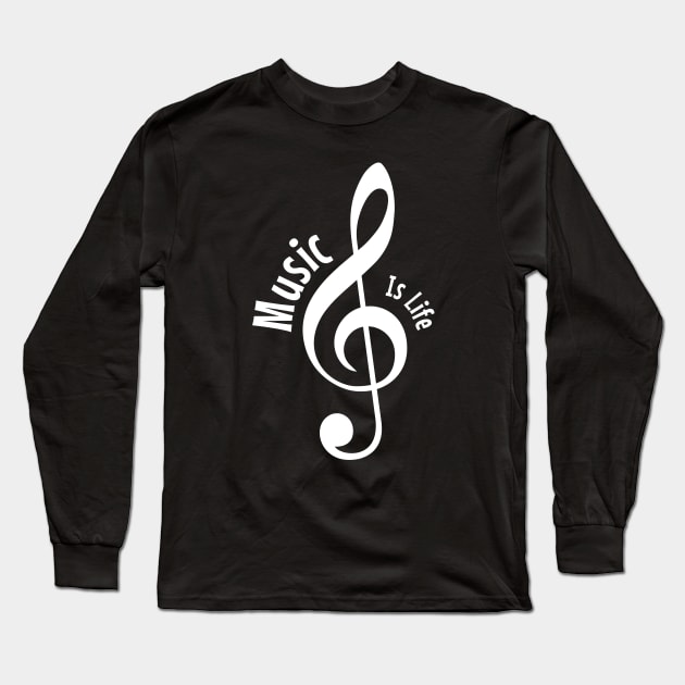 Music is life Long Sleeve T-Shirt by Degiab